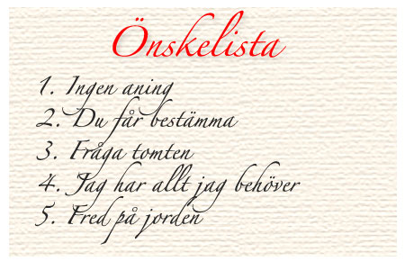 onskelista