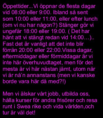 öppettider